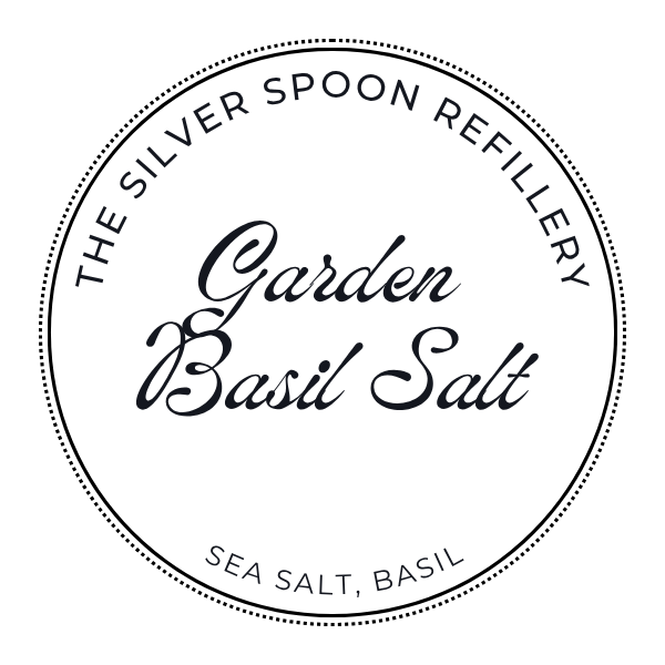 The Silver Spoon label for Garden Basil Salt